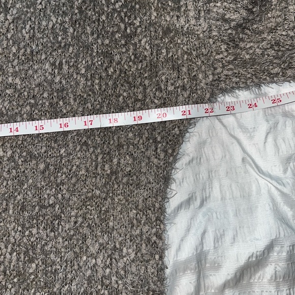 Debut Knit Grandma Sweater Open Front Cardigan Eyelash Chunky Pockets Size L - Picture 10 of 10